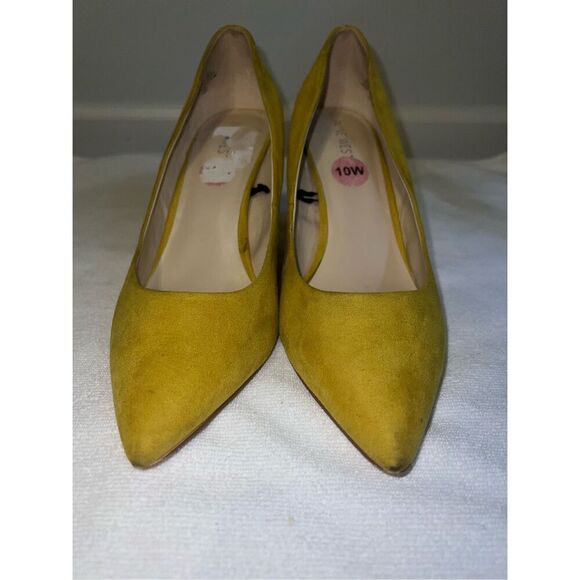 Women’s chartreuse lime green Block heel 10W - Picture 3 of 8